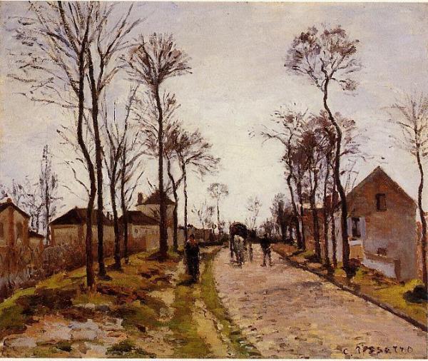 The Road To Caint-cyr At Louveciennes by Camille Pissarro Oil Painting Reproductions