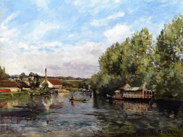 The Seine At Port-marly by Camille Pissarro