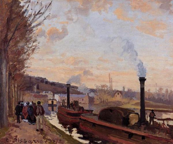 The Seine At Port-marly by Camille Pissarro