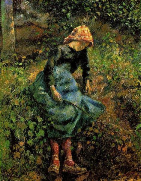 The Shepherdess by Camille Pissarro