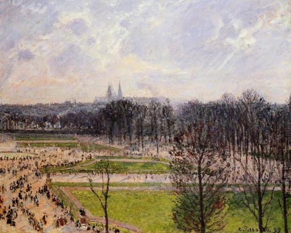 The Tuileries Gardens: Winter Afternoon by Camille Pissarro
