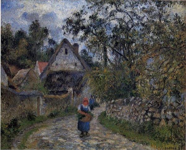 The Village Path by Camille Pissarro