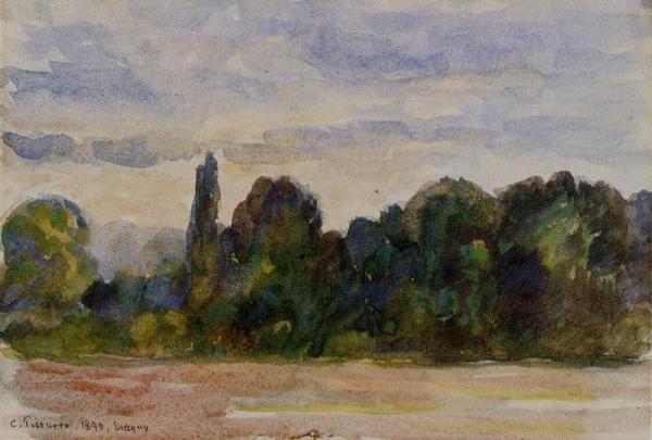 Trees, Eragny by Camille Pissarro