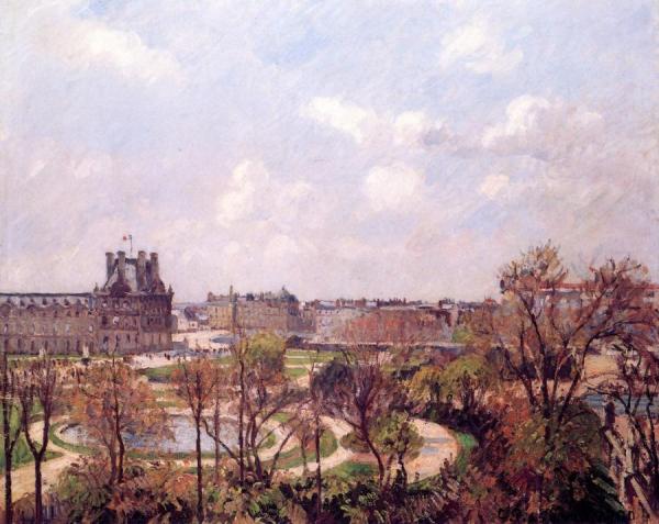 Tuileries Garden, Morning, Spring by Camille Pissarro