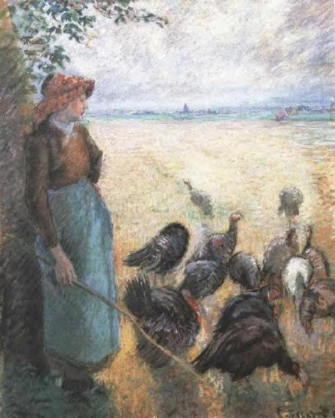 Turkey Girl by Camille Pissarro