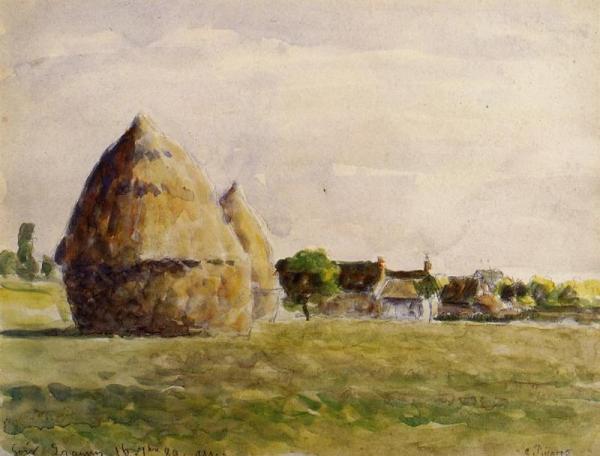 Twilight, Eragny by Camille Pissarro Oil Painting Reproductions