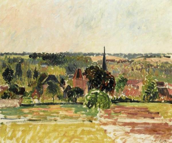 View Of Eragny by Camille Pissarro