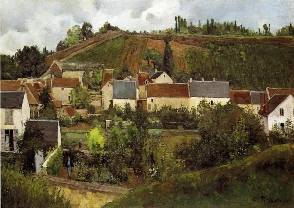 View Of L'hermitage, Jallais Hills, Pontoise by Camille Pissarro