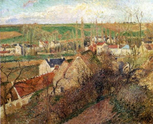 View Of Osny Near Pontoise by Camille Pissarro