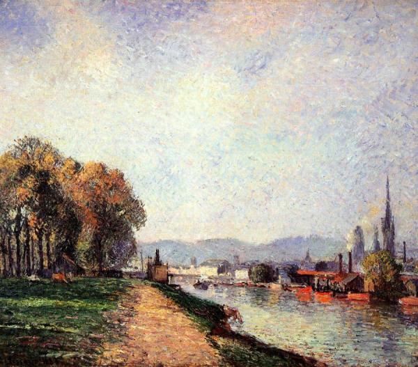 View Of Rouen by Camille Pissarro Oil Painting Reproductions