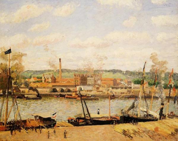 View Of The Cotton Mill At Oissel, Near Rouen by Camille Pissarro