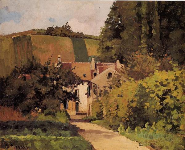 Village Church by Camille Pissarro