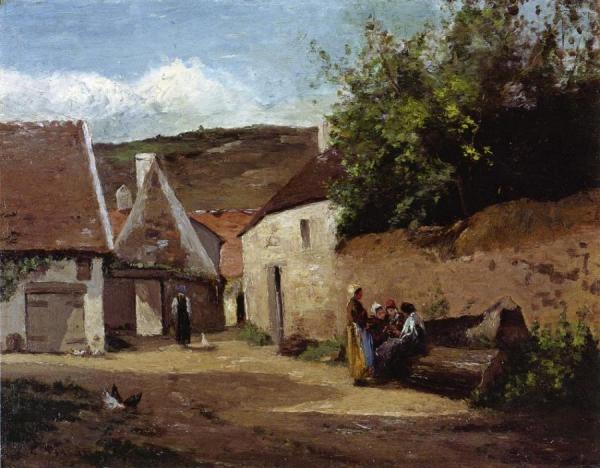 Village Corner by Camille Pissarro