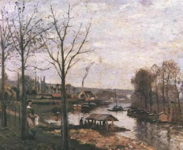 Wash-house At Bougival by Camille Pissarro