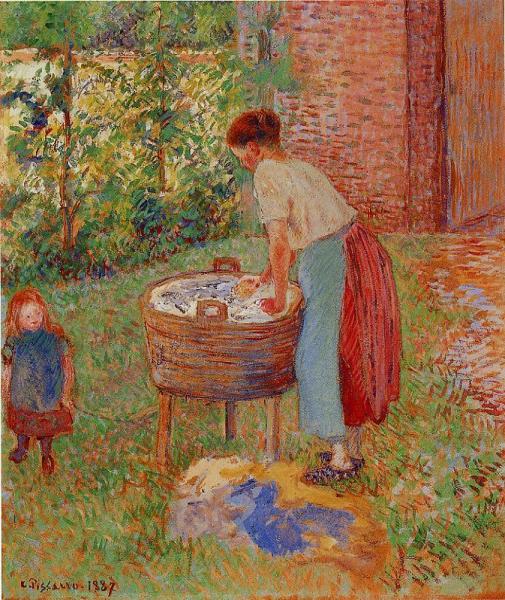Camille Pissarro Washerwoman, Eragny