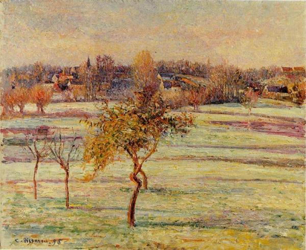 White Frost At Eragny by Camille Pissarro