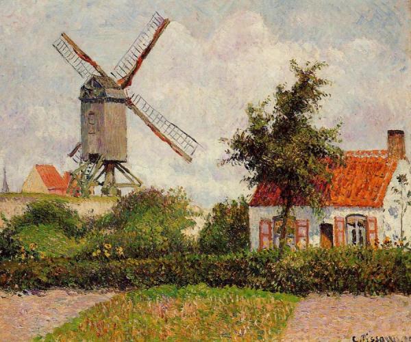 Windmill At Knocke, Belgium by Camille Pissarro Oil Painting Reproductions