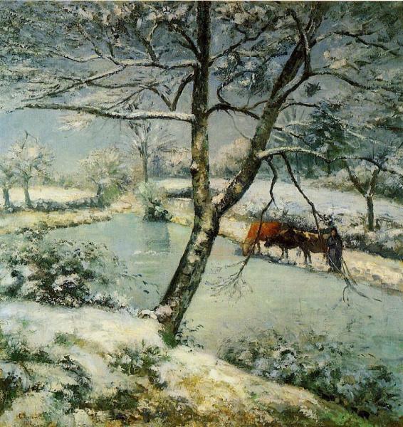 Winter At Montfoucault by Camille Pissarro