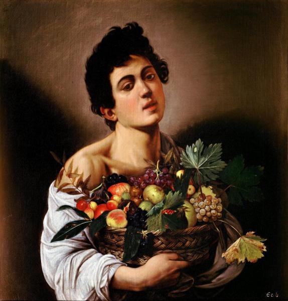 Boy With A Basket Of Fruit by Caravaggio