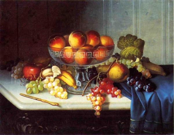 Still Life, Fruit And Knife by Carducius Plantagenet Ream Oil Painting Reproductions