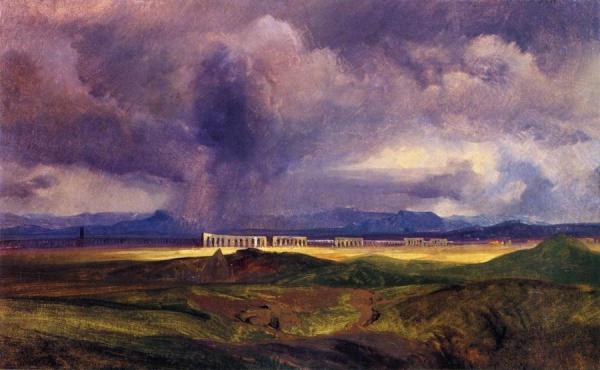 Bad Weather In The Roman Campagna by Carl Blechen Oil Painting Reproductions