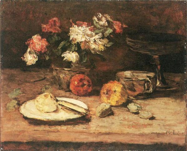 Flowers And Apples by Carl Eduard Schuch