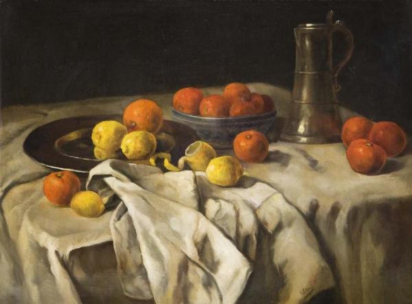 Fruit Still Life by Carl Eduard Schuch