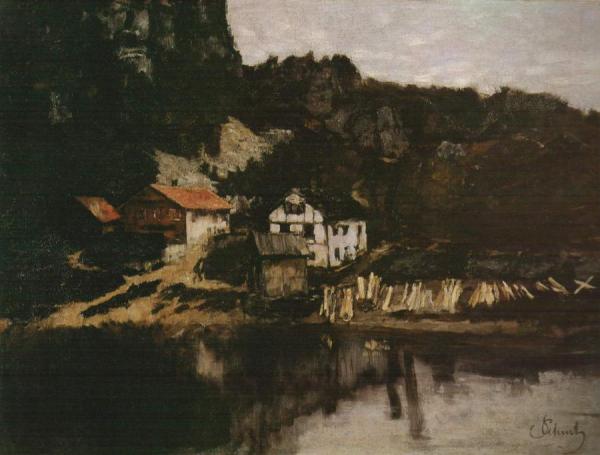 Carl Eduard Schuch Houses On The Slope Field, Saut Du Doubs