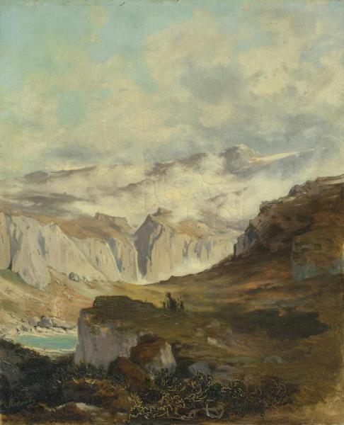 Mountain Landscape by Carl Eduard Schuch
