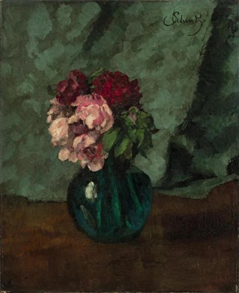 Roses by Carl Eduard Schuch