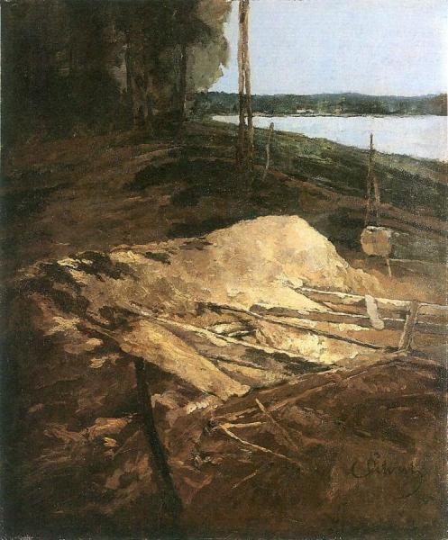 Saw Pit by Carl Eduard Schuch