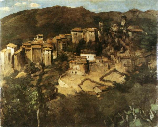 View Of Olevano by Carl Eduard Schuch