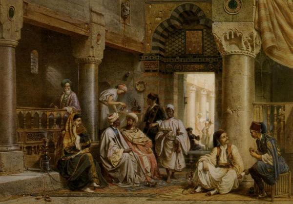 In The Coffeehouse by Carl Friedrich Heinrich Werner