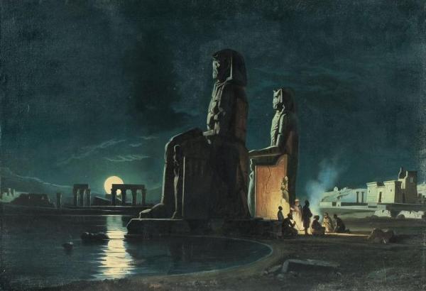 Carl Friedrich Heinrich Werner The Memnons In The Theban Plain By Moonlight
