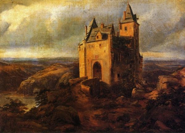 Castle In A Landscape by Carl Friedrich Lessing