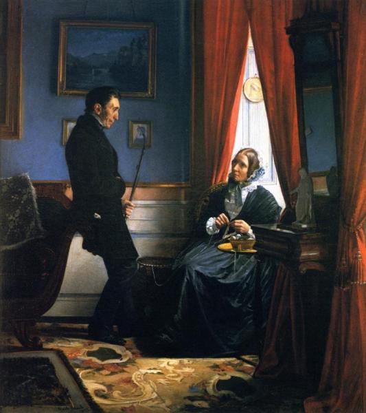 The Artist's Parents, Mr. And Mrs. Bloch In Their Sitting Room by Carl Heinrich Bloch