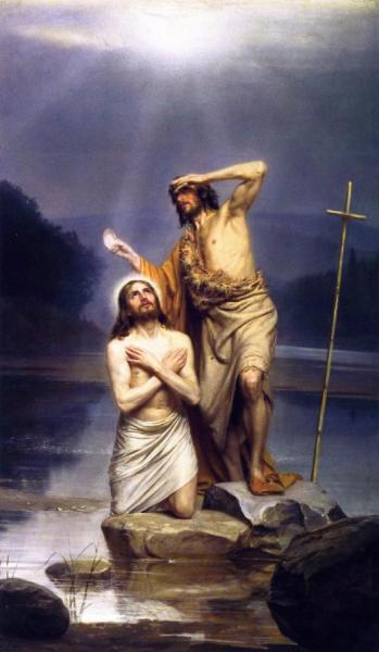 The Baptism Of Christ by Carl Heinrich Bloch Oil Painting Reproductions