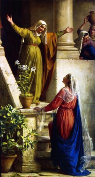 The Meeting Of Mary And Elizabeth by Carl Heinrich Bloch