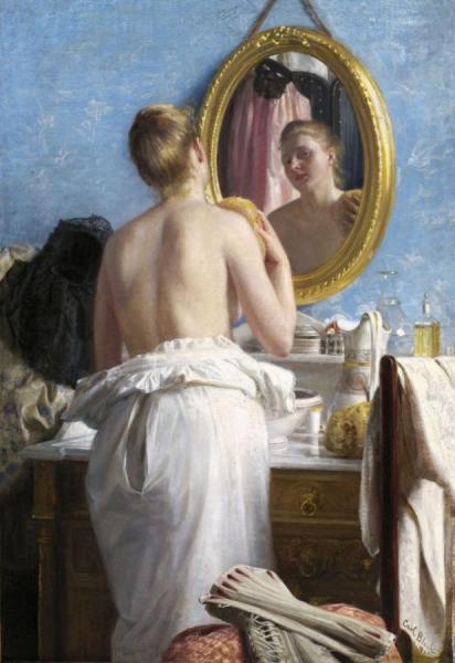 Woman At Her Toilette by Carl Heinrich Bloch