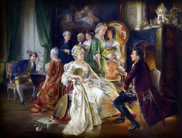 An Evening's Entertainment by Carl Herpfer Oil Painting Reproductions