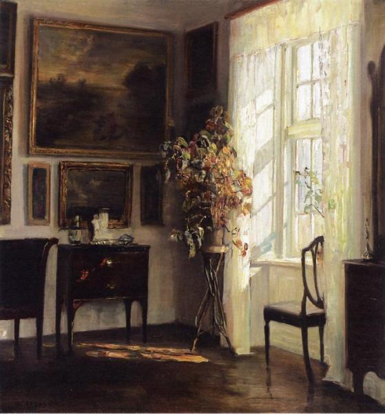 A Sunlit Interior by Carl Holsoe Oil Painting Reproductions