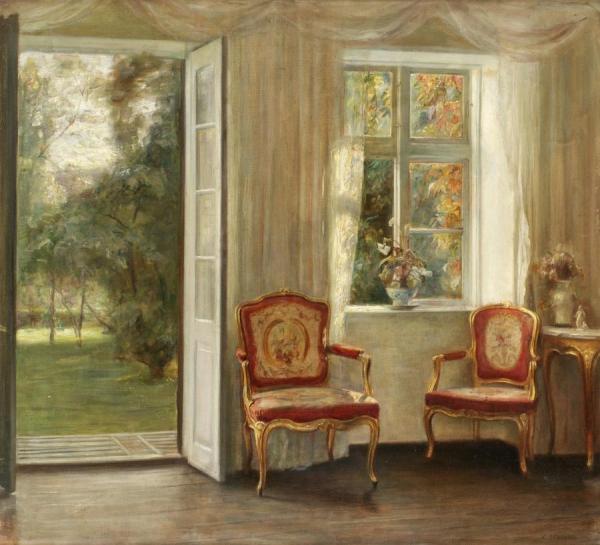 Salon by Carl Holsoe Oil Painting Reproductions
