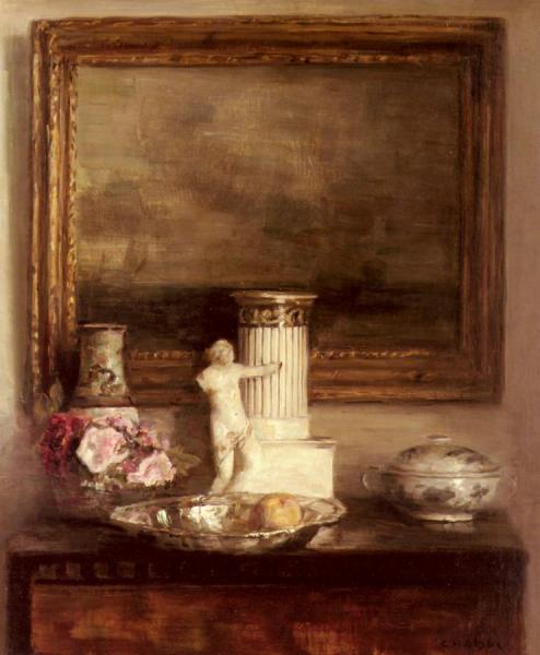 Still Life With Classical Column And Statue by Carl Holsoe Oil Painting Reproductions