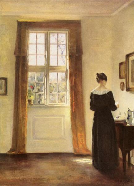 Woman In Interior by Carl Holsoe Oil Painting Reproductions