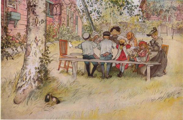 Breakfast Under The Big Birch,1896 by Carl Larsson