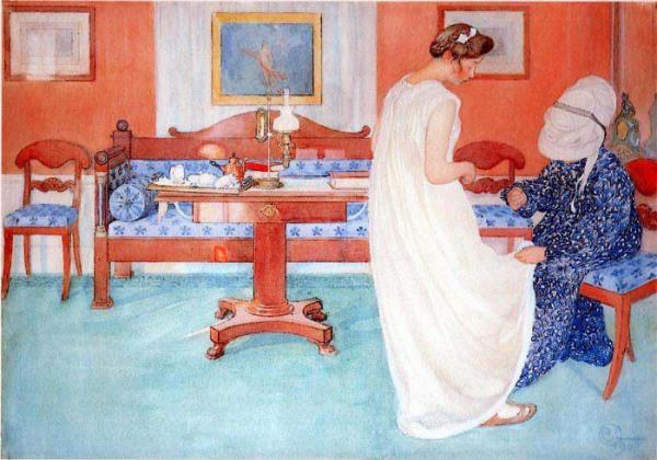 Bridesmaid by Carl Larsson Oil Painting Reproductions