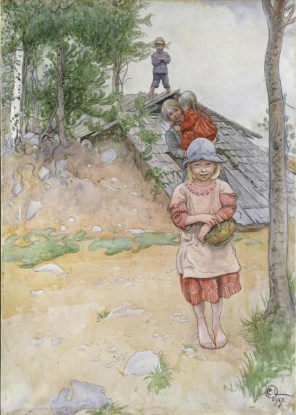 By The Cellar by Carl Larsson