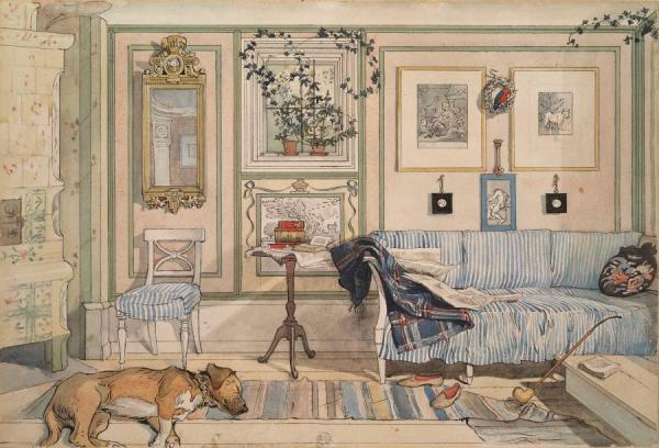 Cosy Corner From A Home by Carl Larsson