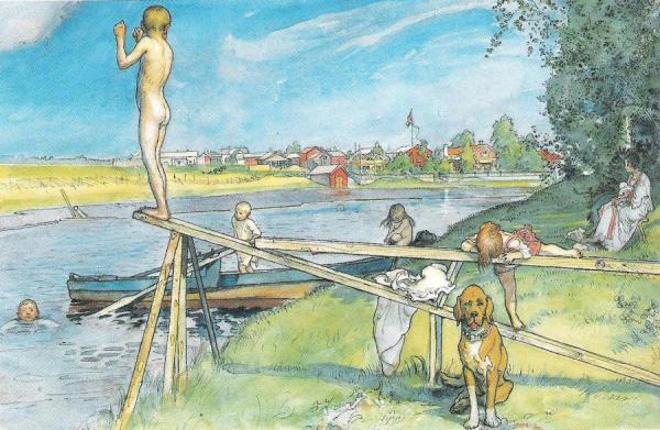 Ett Bra Badstalle(1899) by Carl Larsson