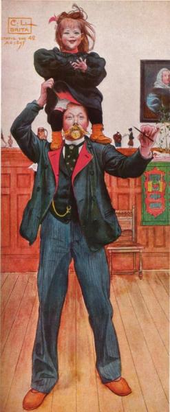 Carl Larsson Self-portrait With Brita